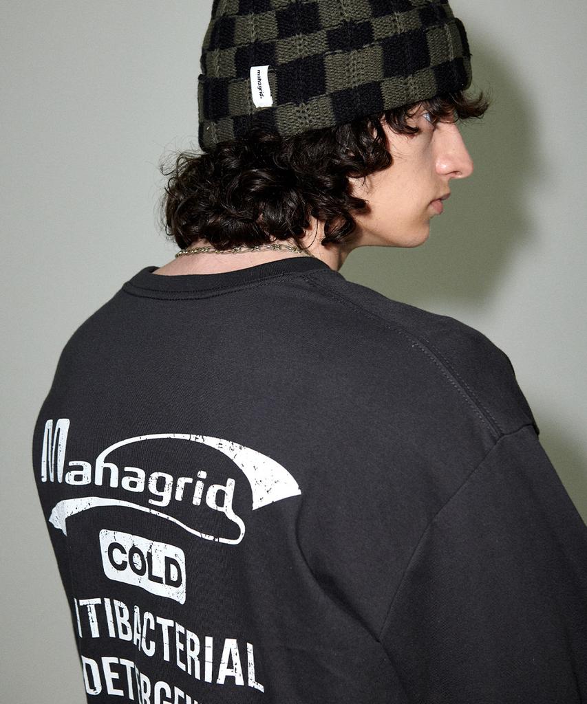 MAHAGRID Detergent Logo Ls Tee Black(Mg2Efmt562A)