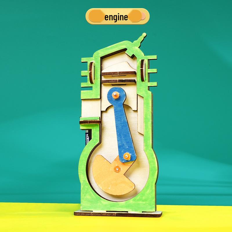 Handmade DIY Engine Model Kit: Educational Science Experiment for Children