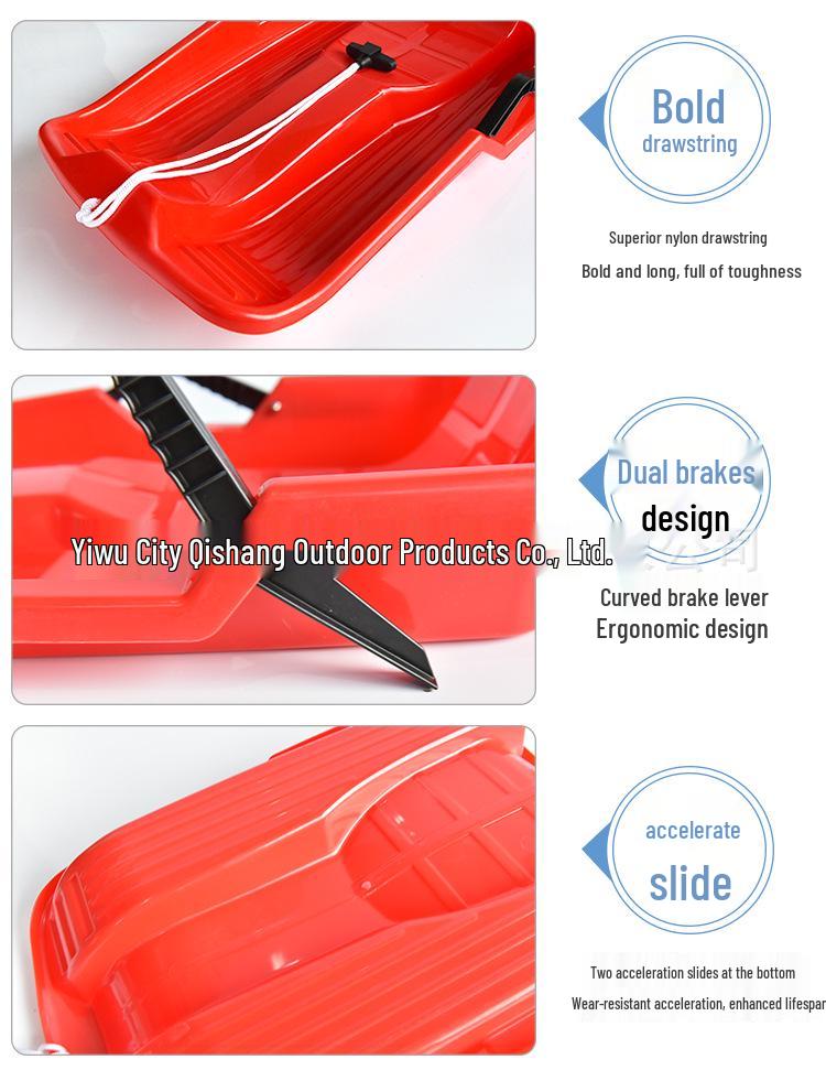 Dual-Person Thickened Grass Slide Board for Children & Adults - Snowflake Design, Sand & Lawn Compatible.