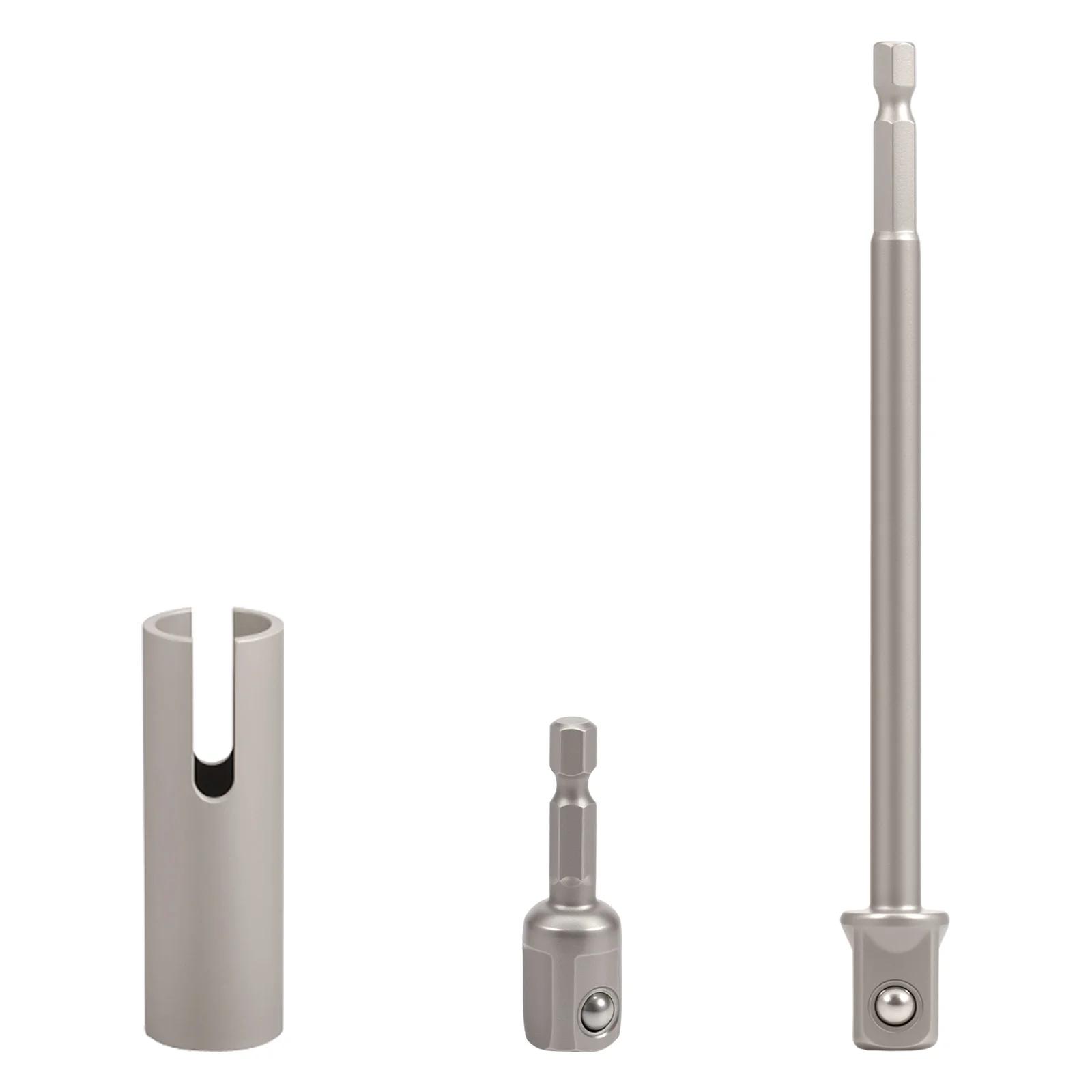 

Stainless Steel Scissor Jack Slotted Drill Adapter T-Slot Drill Attachment with 2 Extension Drill Bits For RV Jacks Power Tool