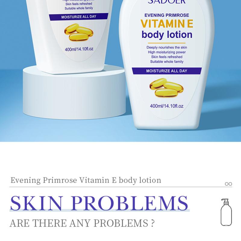 Lotion Corporelle Vitamine E SADOER Onagre Hydrate et hydrate tout le corps