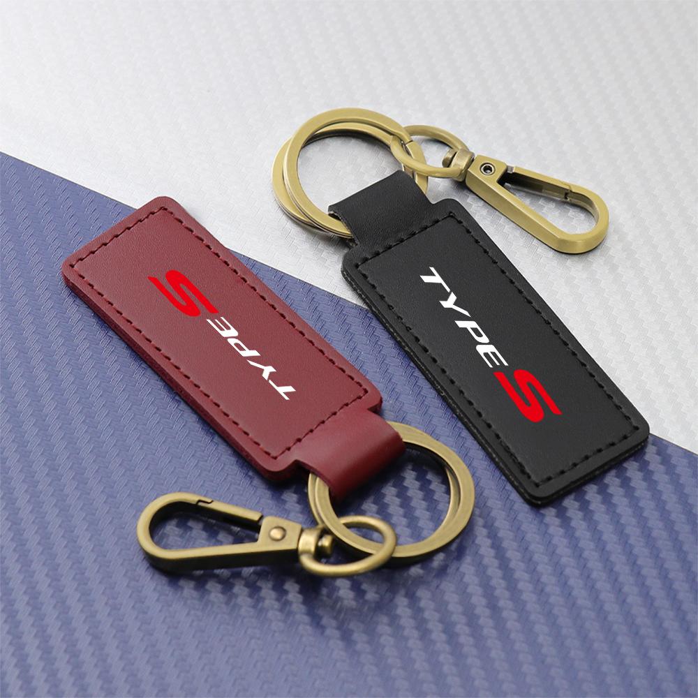 Car Badge Key Chains Key Leather Ring Key Ring Logo Pendant For Honda Civic 10th 11th Gen Hrv Jazz City Fit Accord Odyssey Mugen IP8