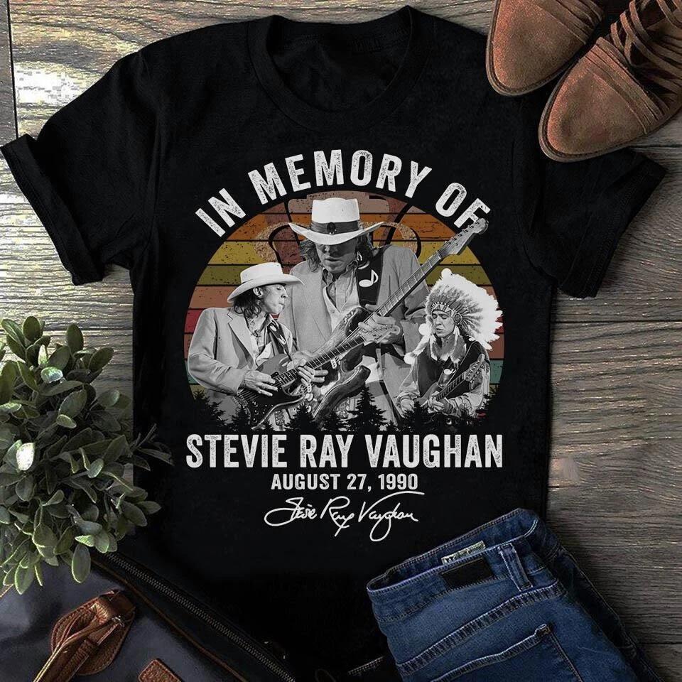 

In memory of Stevie Ray Vaughan Black Unisex T-shirt L