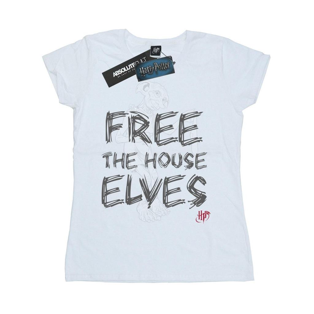 HARRY POTTER Womens/Ladies Dobby Free The House Elves Cotton Boyfriend T-Shirt