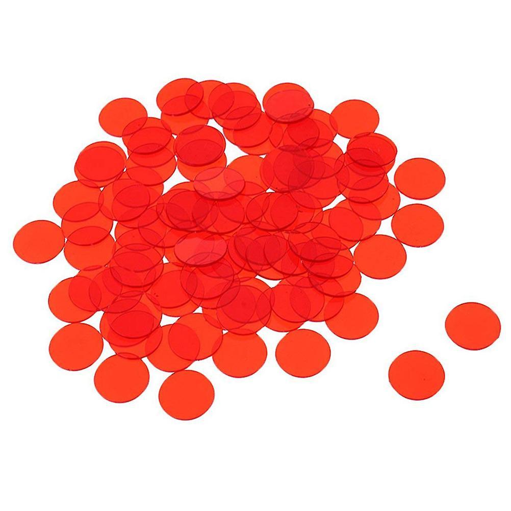 100 fichas de plástico transparentes de 19 mm y 4 colores para contar, marcadores para juegos de póker matemático.