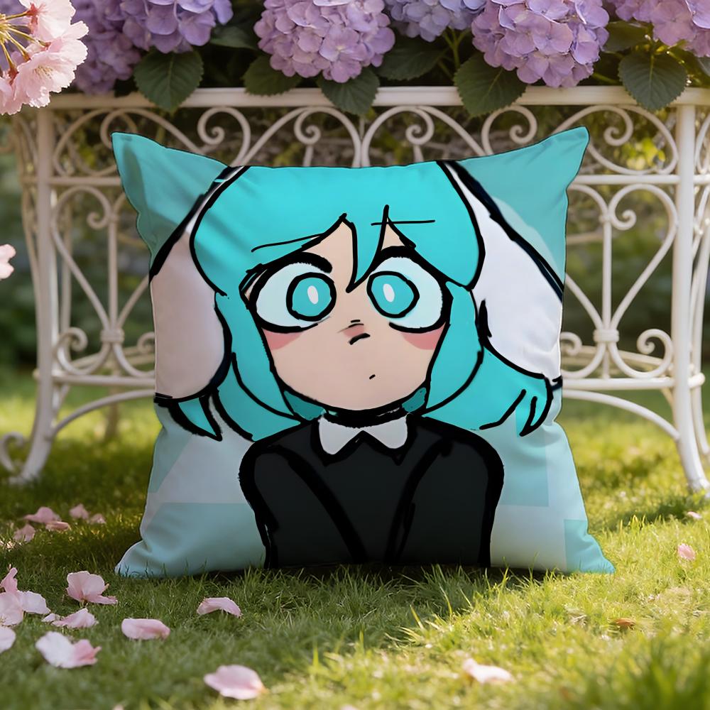 Anime P-PSYCHO C-CUTIESS Cushion Cover Home & Car Dual-Scene Pillow Cover: Reversible for Premium Comfort
