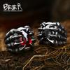 Beier Neuer Shop 316L Edelstahl Mode Drachenkralle Roter Schwarzer Stein Ring für Männer und Frauen Hohe Qualität Schmuck LLBR8-046R