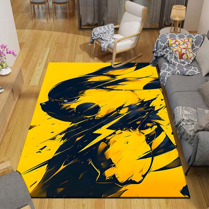 1Pc Dynamic Yellow Abstract Art Rug, Office Carpet Indoor Outdoor Doormat, Non-Slip, Comfortable, Living, Christmas Halloween, Xmas Gift N1251