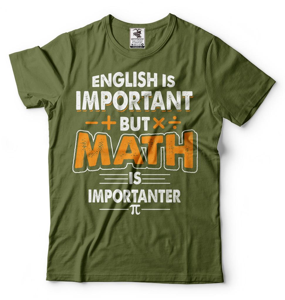 Funny Math Teacher T-Shirt: 'Math Is Importanter' Graphic Tee