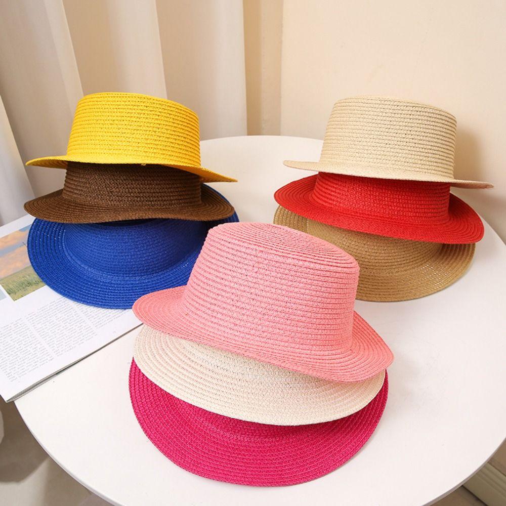 10 Colors Straw Hat UV Protection Sun Protection Hat New Beach Sun Hat  Summer Fashion Wear