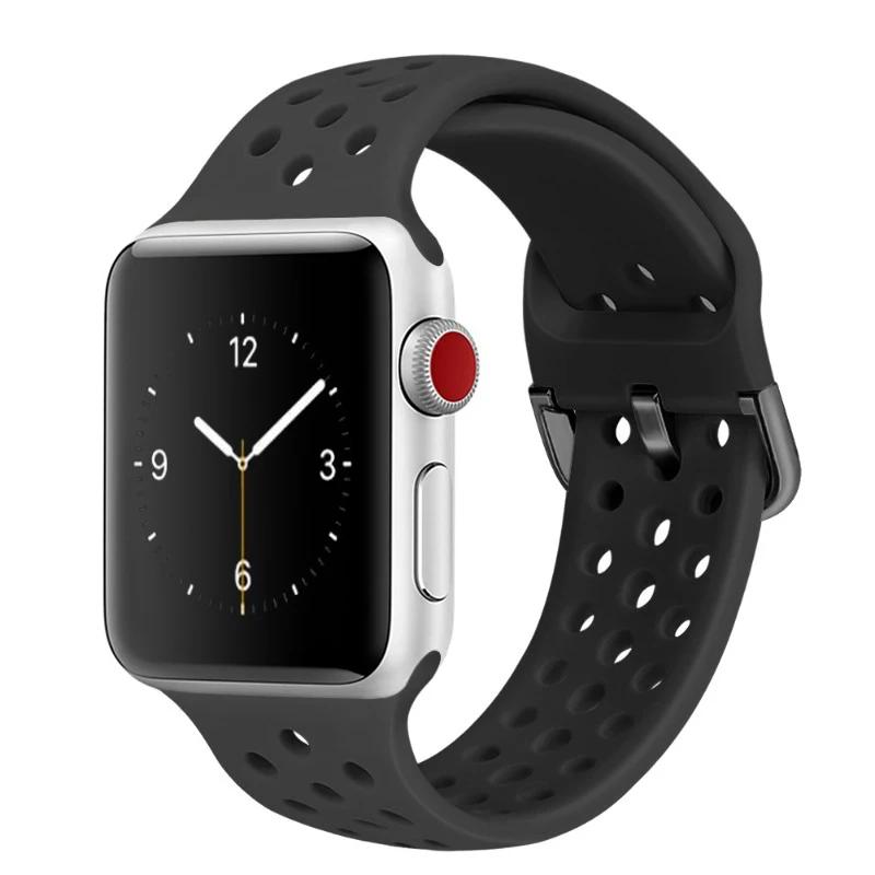 Cinturino in Silicone per Apple Watch Band 45mm 44mm 41mm 42mm 46mm Ultra 2 49mm Sportivo Traspirante Cinturino iWatch 10 9 8 7 6 5 4 SE Correa