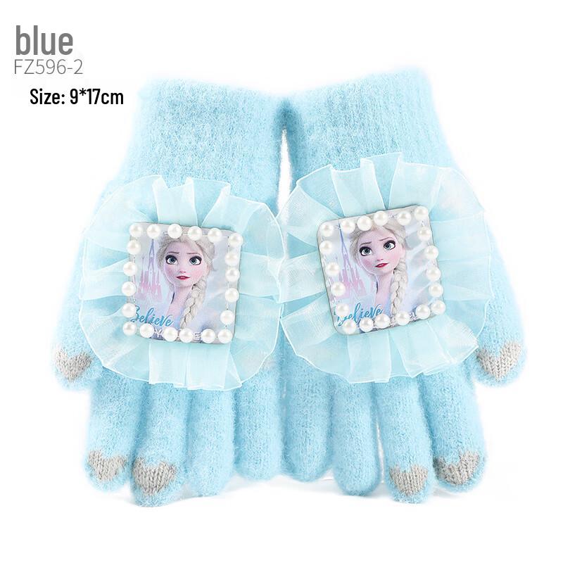 Disney Girls Elsa Winter Knit Gloves