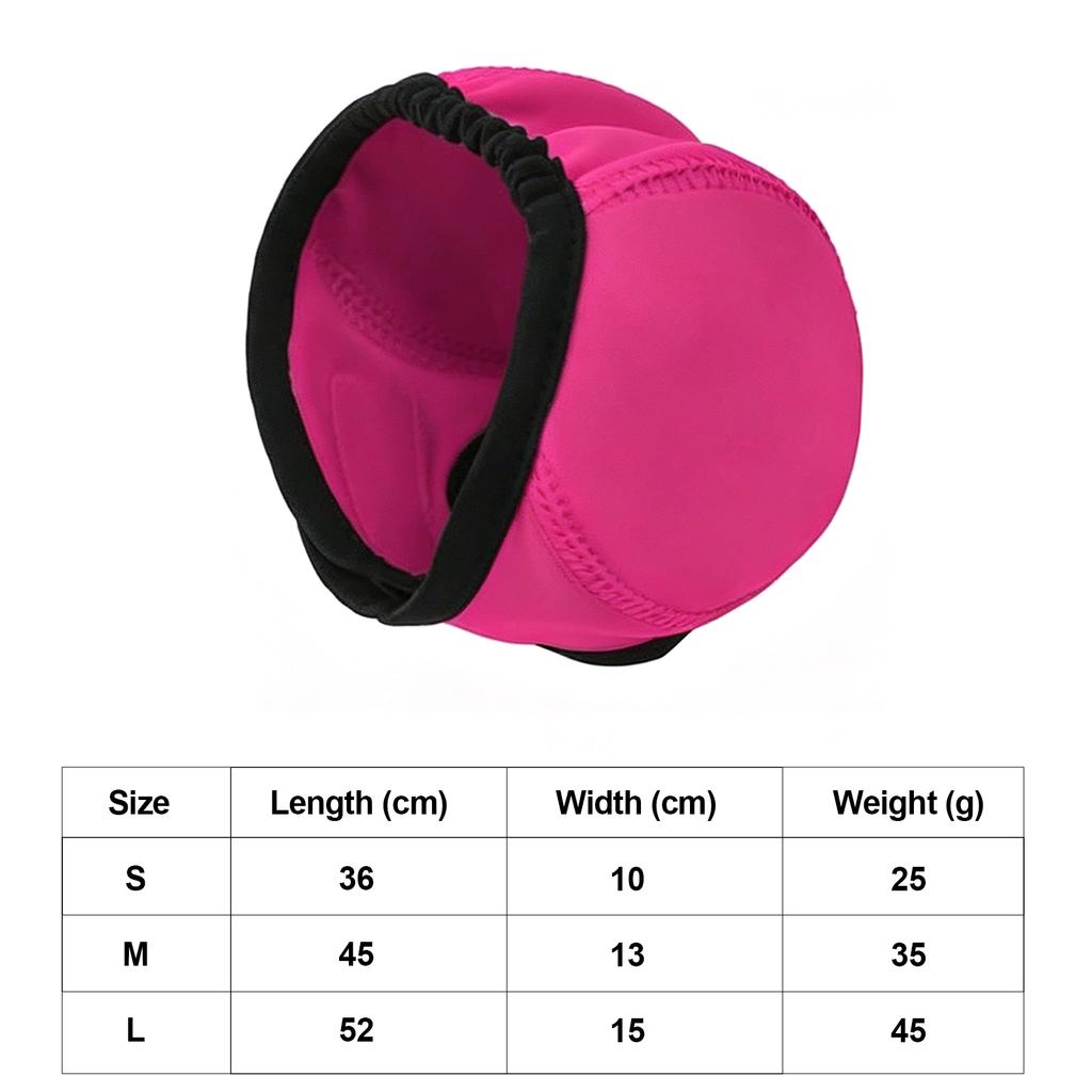 No Flap Ear Wrap Adjustable No Shake Ear Wrap with Calming Hoodie Pet Ear Cover Muffs for Bathing Grooming Drying & Noise Relief