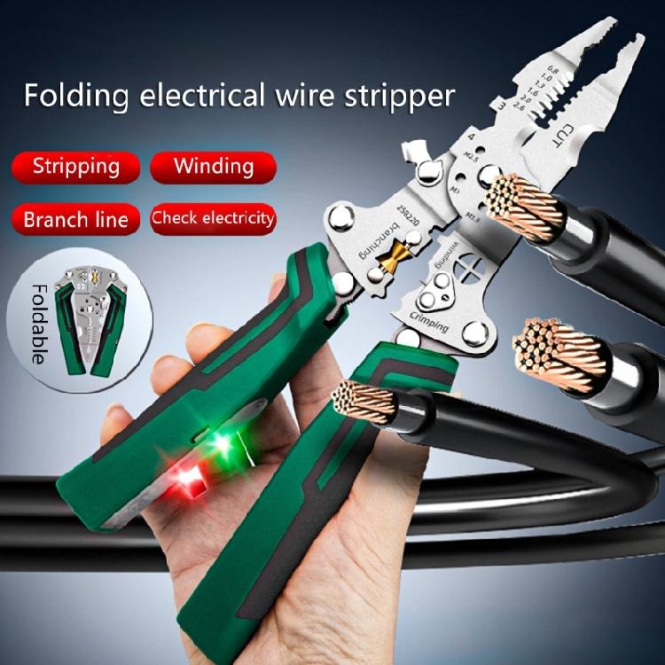 Voltage Testing Electrician Stripping Cutter for Household Maintenance Electrical Work Cable Wire Cutting and Stripping