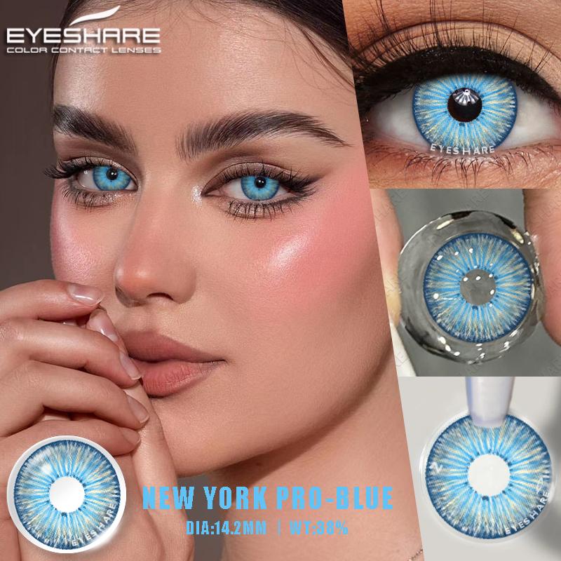 Eyeshare Colored Contact Lenses Eyes New York Pro Series 1 Pair Decoration Comestics Makeup