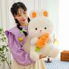 Cute Little White Rabbit Plush Toy Carrot Rabbit Doll Children Doll Sleeping Pillow Rag Doll Gift Female