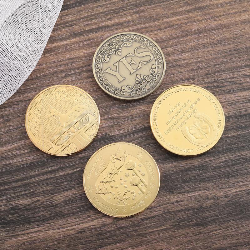 Yes or No Commemorative Coin Souvenir Non-currency Coins Game Prop Challenge Coins Christmas Collection