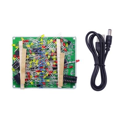 CD4017 + NE555 Luz Piscante Explosão Piscando LED Kit Eletrônico DIY Autônomo Kit Eletrônico DIY Luz de Explosão para Montagem Própria