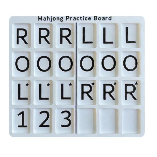 Portable Mahjong Practice Board 3D Printed Mahjong Solo Training Tool American Mahjong Strategy Aid Lightweight Mahjong Players Practice Tools чёрный