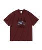 EMEIJIGEULAEM (Boxy Tee) Mag Dirt Bike Graphic Short Sleeve T-Shirt (Wine)