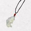 Synthetic Jade Carved Koi Fish Pendant Vintage Yin Yang Couple Necklace Ideal for Birthday Gift