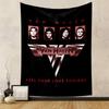 Van Halen Feel Your Love Tonight Tapestry Wall Hanging, Classic Rock Band Art, Retro Music Wall Decor for Bedroom Living Room Dorm