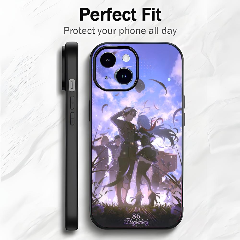Futuristic Japanese Anime 86 E-EIGHTY-SIX Phone Case Phone Case Soft Packaging Lightweight For iPhone17 16 15 14 13ProMax