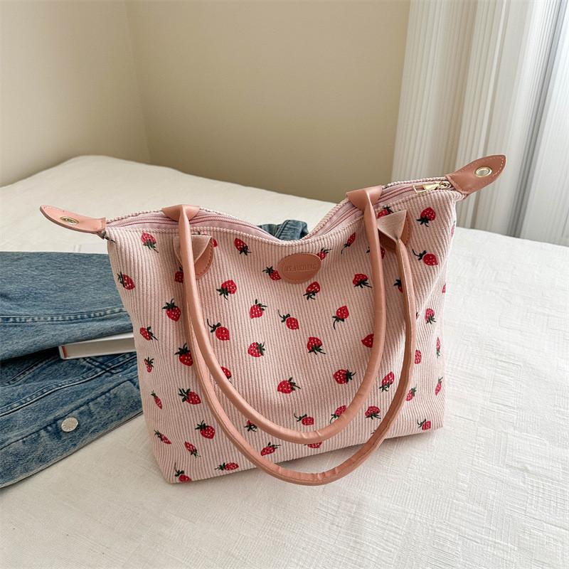 Fashionable Black Pink White Coffee Casual Tote Bag Durable Lightweight Travel Bag