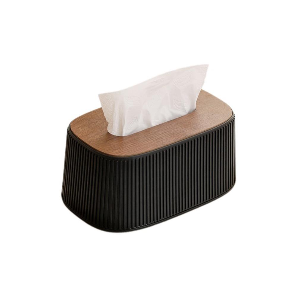 Smooth Tissue Box with Lid Large Opening Facial Tissue Holder Desktop Tissue Dispenser Office