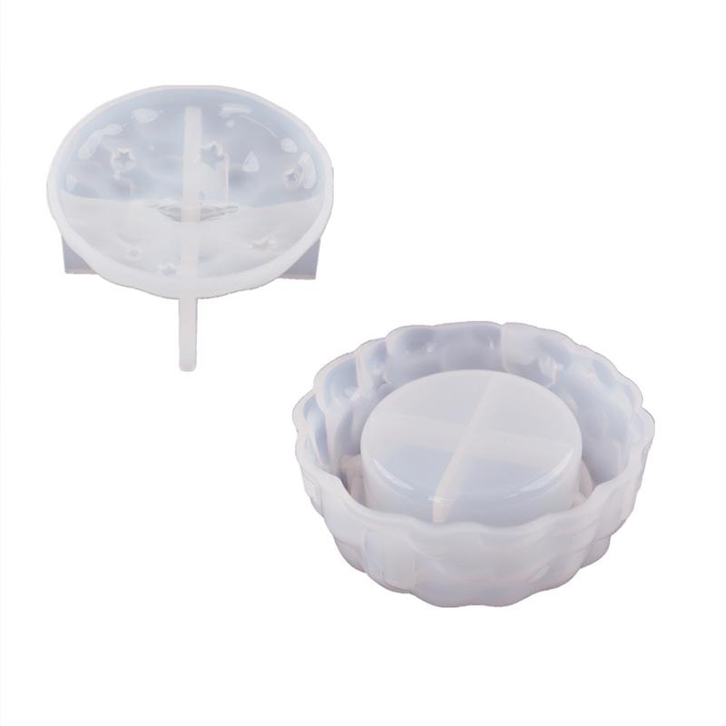 

DIY Elk Storage Box Mirror Silicone Mold Clouds Stars Ashtray Crystal Epoxy Resin Mold with Lid Wings Antler