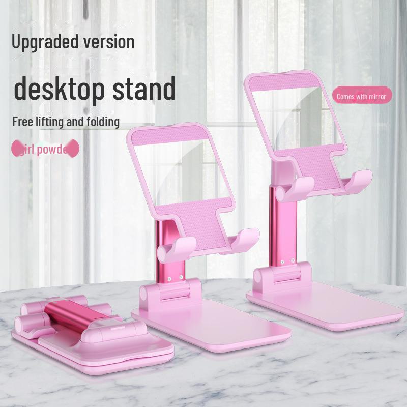 Adjustable Folding Mobile Phone Stand with Clip, Telescopic Desktop Holder, Portable Rotating Ring, Customizable Logo.