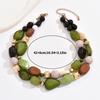 Bohemian Pendant Necklace With Multilayer Stone Detail, Beaded Collarbone Chain Casual or Party Jewelry Gift
