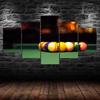 Billiards Balls Pool Sport Games 5 Piece Five Panel Wall Canvas Print Modern Art Poster Picture Home Decor Gift For Him For Her