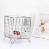 Nordic Iron Square Storage Basket - Four-Legged Desktop Organizer for Makeup and Sundries