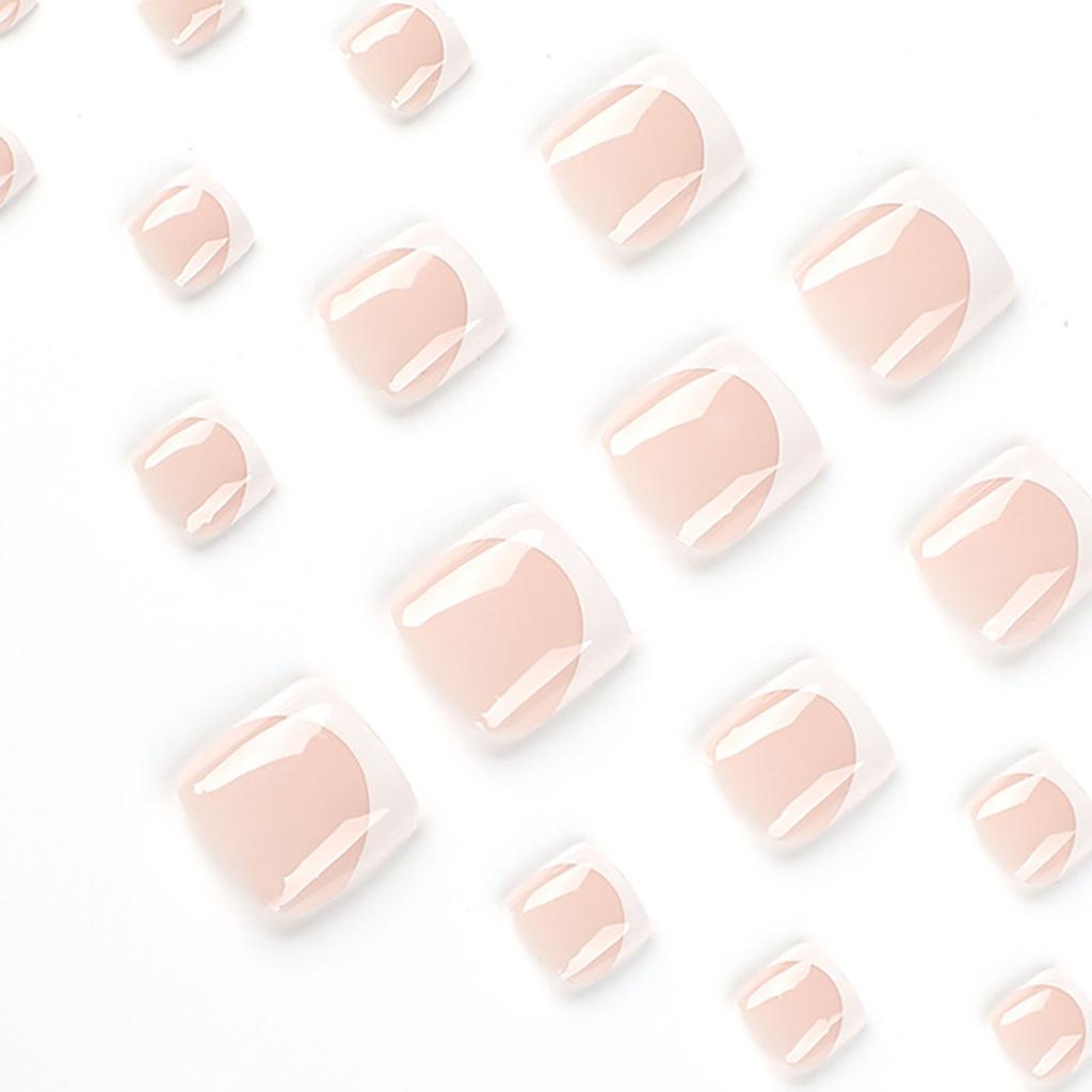 Bling Press On Round Fake Toenails Lasting Effect with Moderate Thickness for Toe Decoration Home Nail DIY