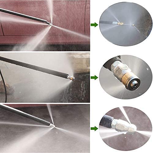 Richcat Polyvinyl Chloride (PVC) Pipe Cleaning Hose for Kärcher, Reverse Jet Extension High-Pressure Hose, 10m. Easily cleans PVC pipes and drainage t