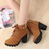Women High Heeled Ankle Boots Ladies Autumn Winter Womens Shoes High Heels 8.5cm Female Boot Botas De Mujer Plus Size