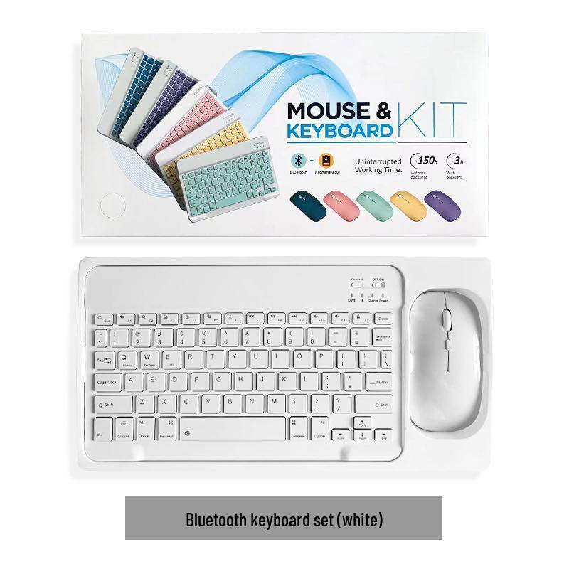 Jingzun Bluetooth 10-Inch Keyboard & Mouse Set for iPad and Tablets with Touch Control & Personalized Color Printing