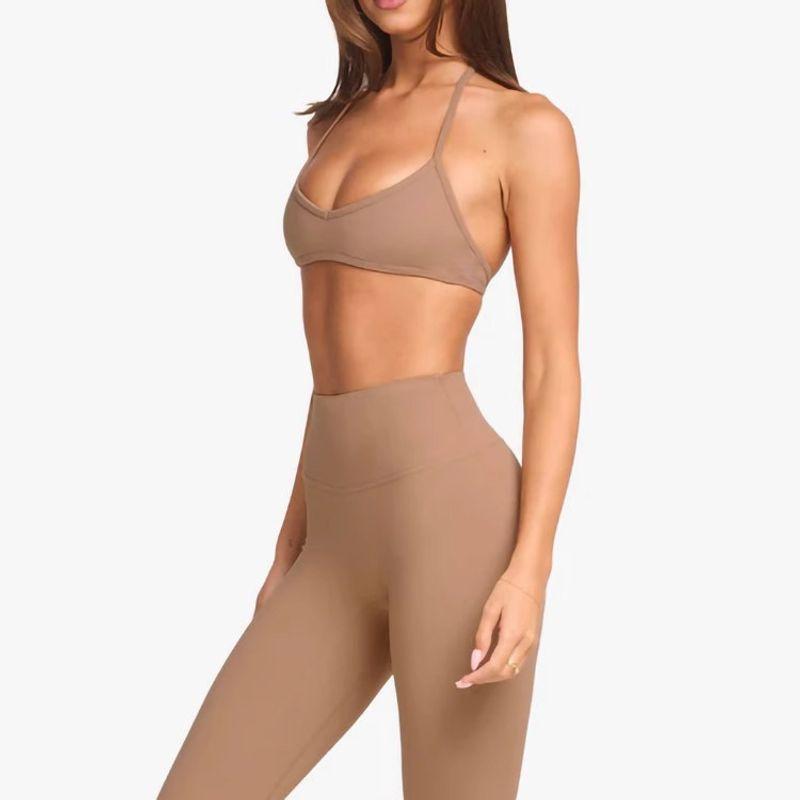 2025 Summer New Yoga Wear with Chest Pad Halterneck Sexy Women's Sports Bra Fitness Vest Beauty Back Underwear Quick-Drying