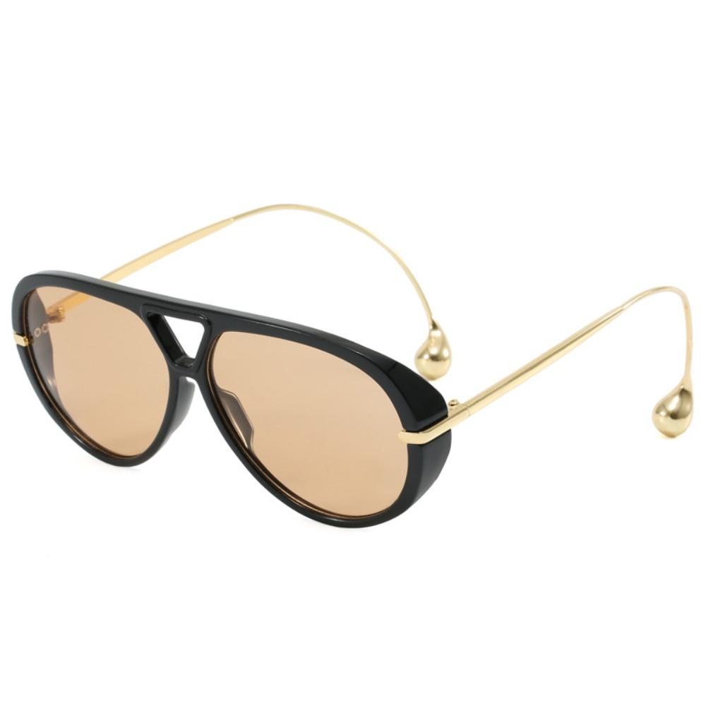 Anti-UV Women  Round  Sunglasses Trendy Oversized Shades Eyeglasses Retro Men Sun Glasses  Pilot