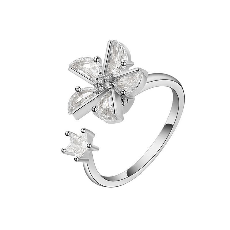 Tancise Classic 925 Sterling Silver  Zircon Ring Ladies Jewelry Wedding Promise Party Gift