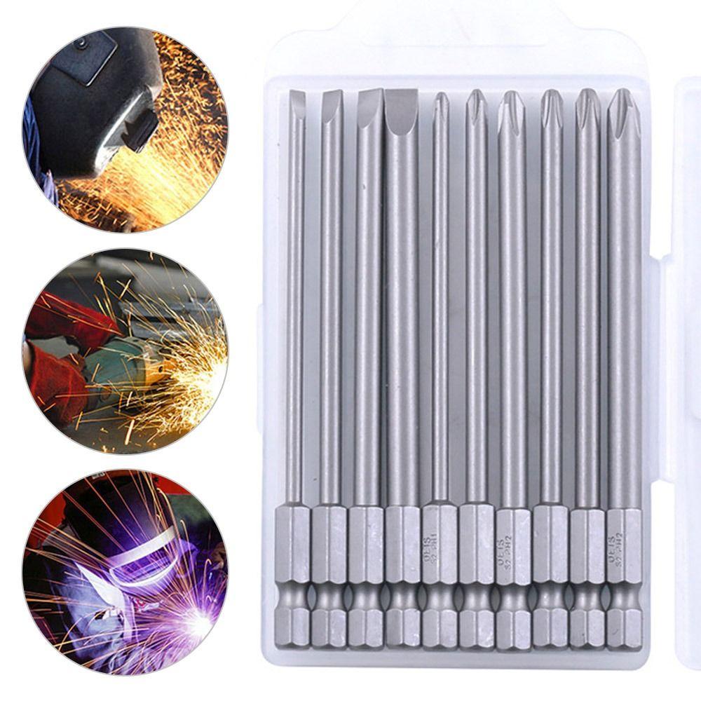 

10Pcs 1/4 Hexagon Shank Magnetic Screwdriver Bits S2 Steel Cross Screwdriver Furniture Assembly