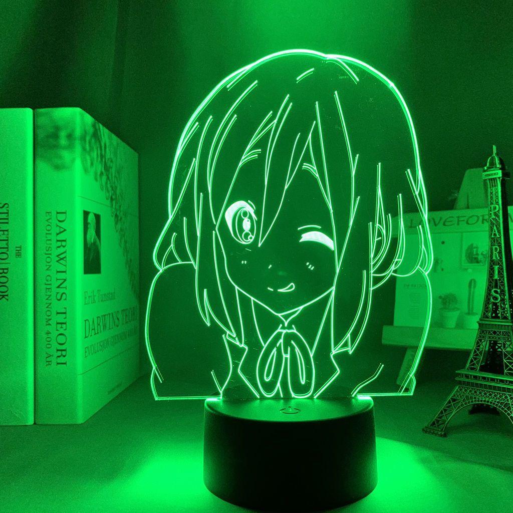 Anime K-ON Noční světlo Figurka Hirasawa Yui Měnící barvy Stolní lampa Dekorace do ložnice Dárek