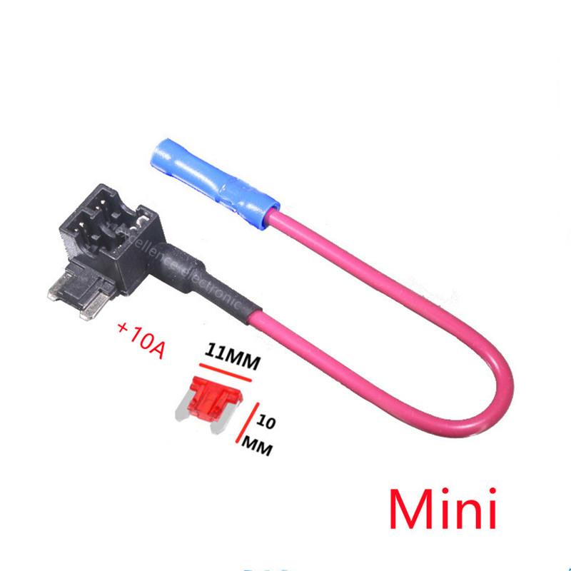 12V Fuse Holder Add-a-circuit TAP Adapter Micro Mini Standard ATM APM Blade Auto Fuse with 10A Blade Car Fuse with holder Fuse Holders1