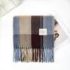 1116 New Korean plaid scarf women's winter senior sense versatile warm scarf student couple shawl dual-purpose