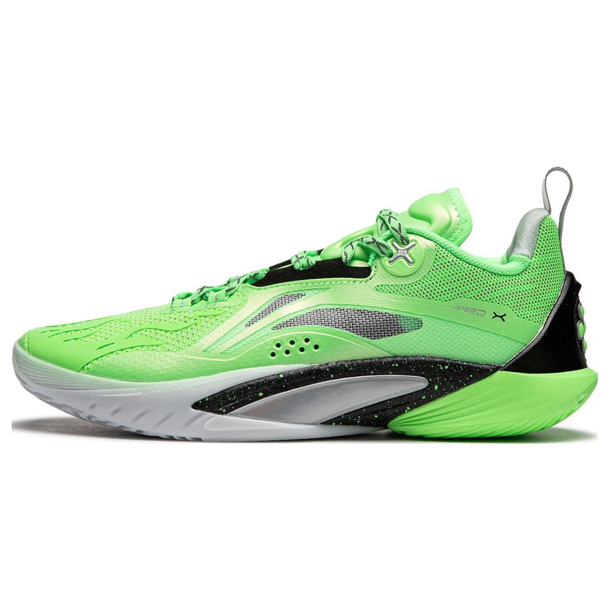 

new LiNing Speed 10 Sword Saint Cushioning Lightweight Rebound Low Top Basketball Shoes Men s Fluorescent Fresh Green 46