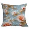 Spring and Summer 3D Floral Print Pillowcase Home Sofa Cushion Pillowcase