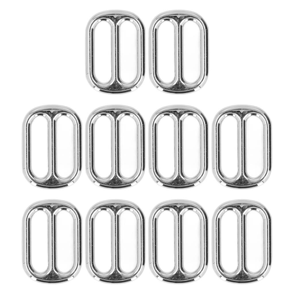10Pcs Metal Buckle Zinc Alloy Exquisite Workmanship Highly Durable Fadeless Widely Used Metal Slide BuckleSilver