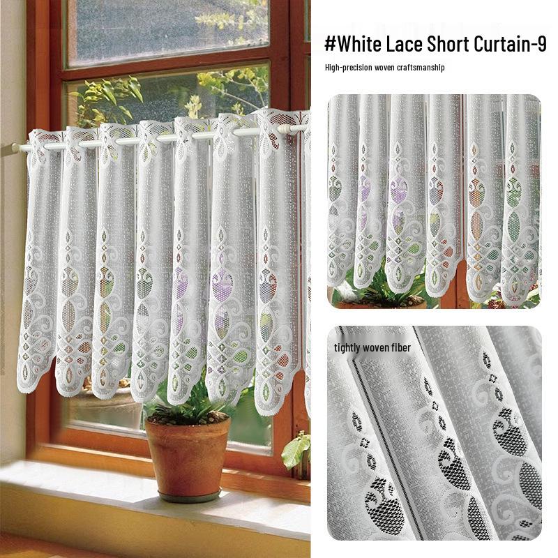 Malý japonský bavlněno-lněný gázový závěs: Závěs do ložnice a kuchyně nebo dveřní závěs