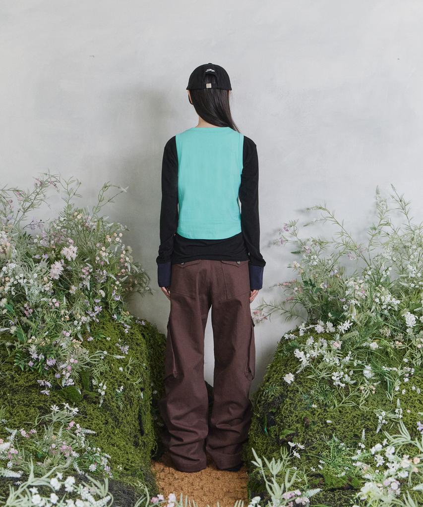Tansanmageunesyum Songi Songi X Carbonated Cotton Wide Cargo Pants (Brown)